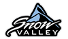2023 Snow Valley ski resort logo blue and black with mountain